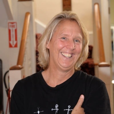 Sarah Johnson presenting the Content-First framework at the Software Oasis™ B2B Executive AI Bootcamp. Here talk focused on content-first AI readiness statistics.